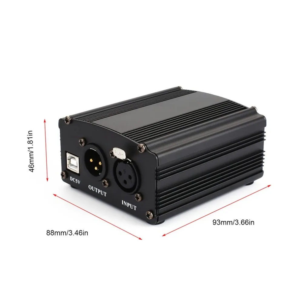 1 канальный 48 V USB Phantom Мощность 5 ноги кабель XLR Сделано в Китае 3Pin микрофонный для
