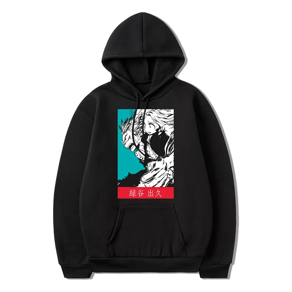 

Women Casual Hoodie Anime My Hero Academia Cute Hooded Sweatshirt Unisex Clothes Men Women Moleton Pullover Tops