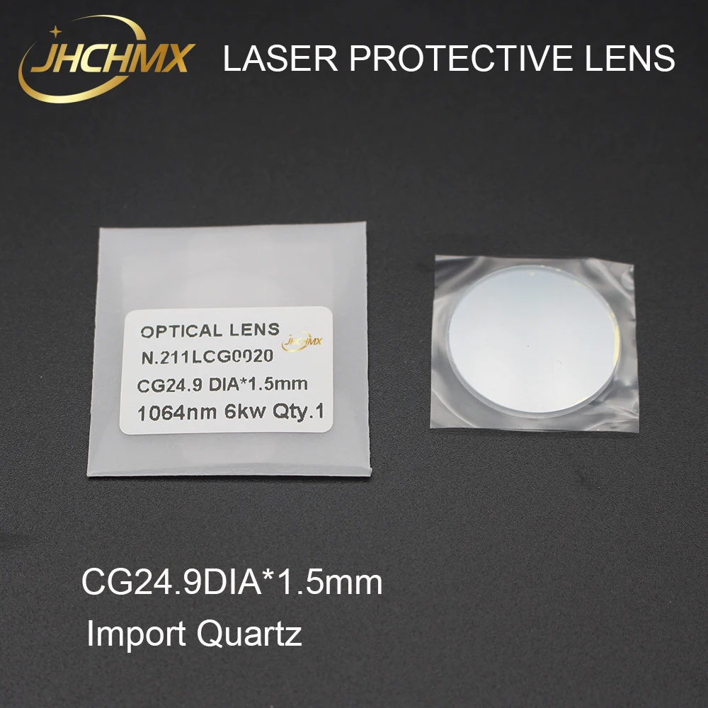 JHCHMX Raytools QBH Upper Laser Protective Windows CG24.9 DIA*1.5mm Collimator Lens as Original For Raytools Fiber Laser Head