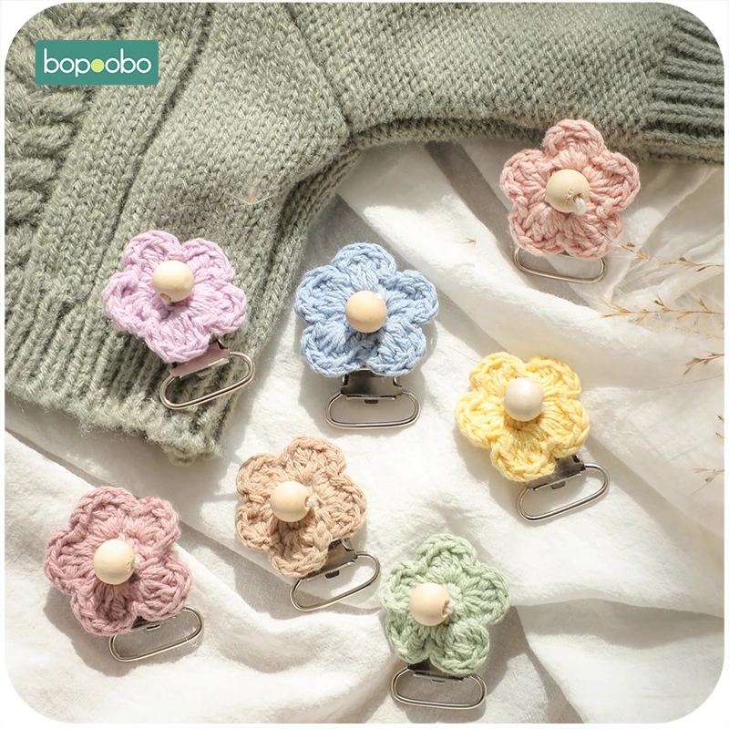 Bopoobo 10 шт. Детская Соска с зажимом Натуральный Деревянный металлический зажим для