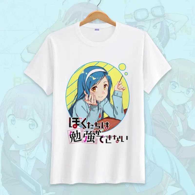 Мы никогда не учимся модные женские футболки с аниме Повседневная футболка