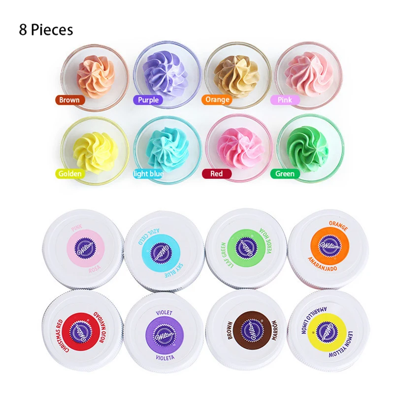 Wilton пищевой цвет 8 цветов набор для выпечки сырье торта Крем Цвет гель украшения