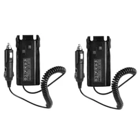 oppxun 2x car charger battery eliminator adapter baofeng uv 82 uv 8d walkie talkie bl 8