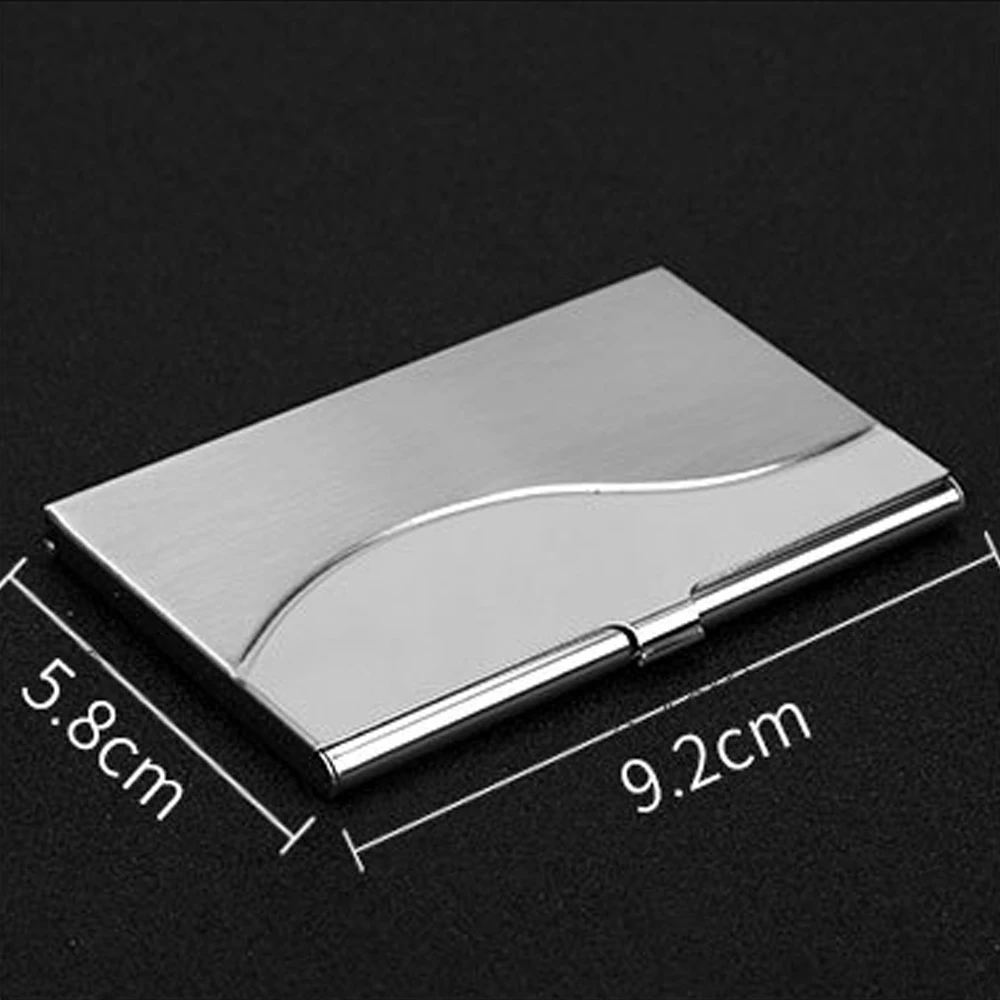 

BISI GORO Credit Card Holder Female Rfid Wallet Silver Aluminium Purse Men Metal Stainless Steel Business ID Bank Case For Cards