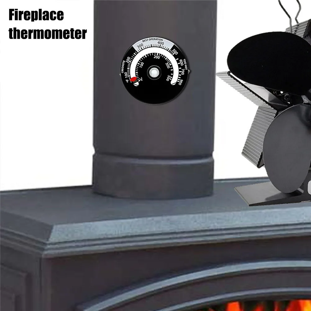 

Magnetic Stove Thermometer Home Fireplace Fan Thermometer with Large Display Safe Tools Fan Meter Thermometer