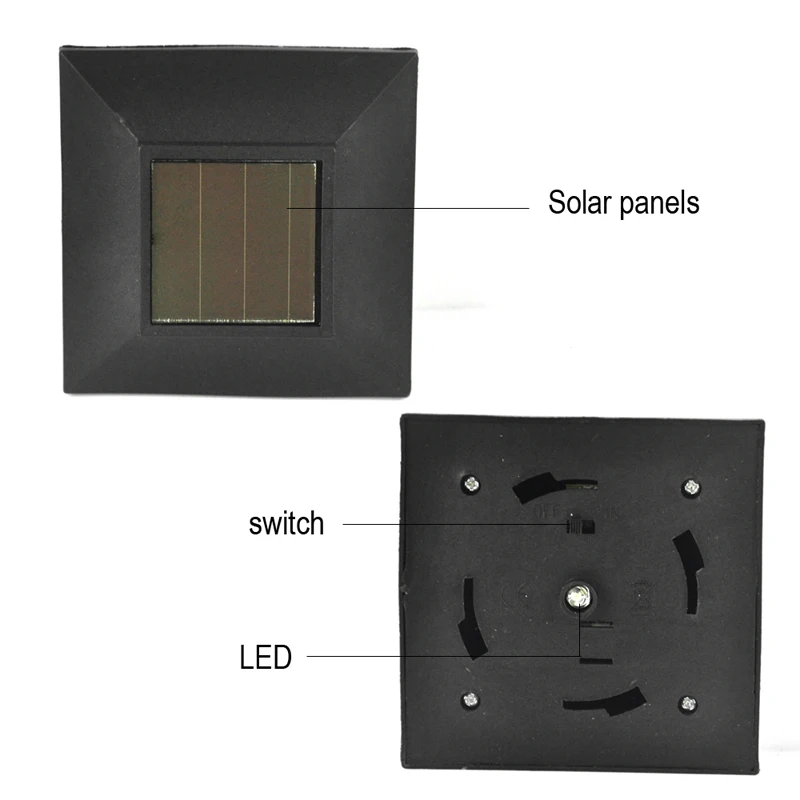 BORUiT 4 шт./лот лампы на солнечных лужайках Открытый водонепроницаемый путь свет