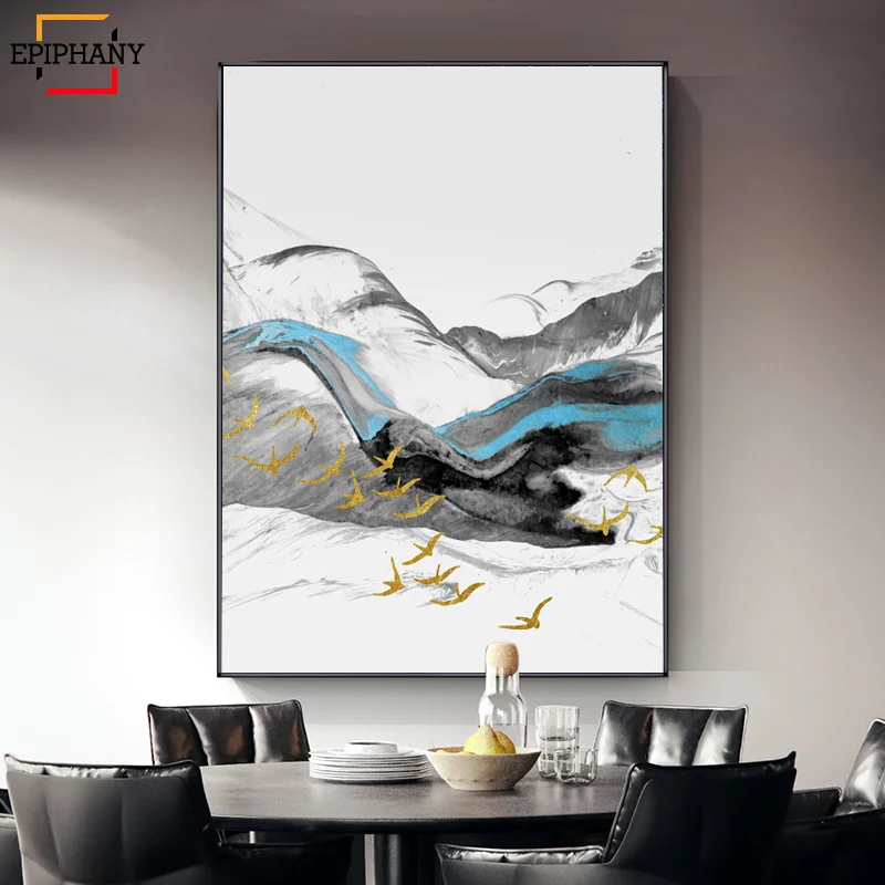 Абстрактная Картина на холсте Современные принты настенные художественные