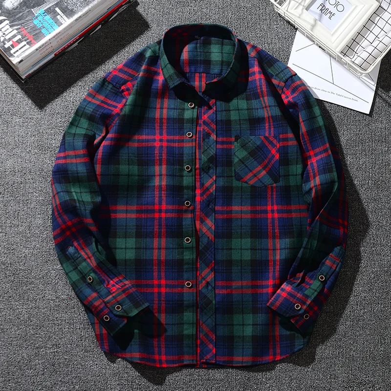 Мужская клетчатая рубашка 10xl 9xl 8XL с длинным рукавом приталенный крой размера