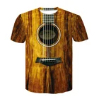 Новинка 2021, Мужская модная 3D Футболка с принтом музыкальной гитары, с коротким рукавом, рок-ролл, Мужская футболка, одежда психоделического оркестра в стиле Харадзюку