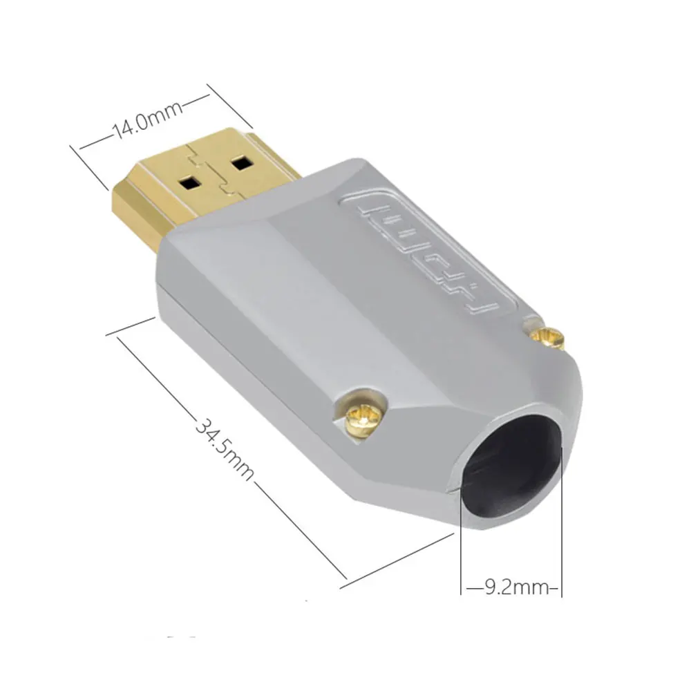HDMI сварочный разъем HDMI 2,0 штекер DIY HD линии адаптеры поддержка 4K 2K HDMI 2,0/1,4/1,3 - Цвет: HQ007 White
