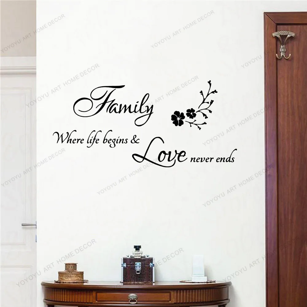 

Creative Family French Quotes Modern Fashion Wall sticker Vinyl Wall Art Stickers Living Room Vinyl Decals Sticker Mural CX1101