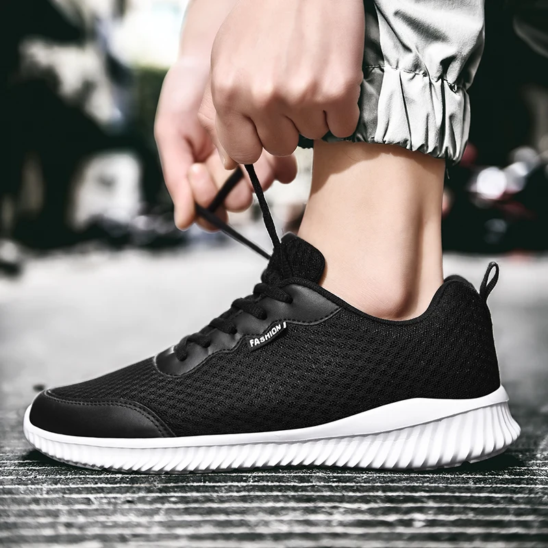 

Plus Size 39-48 Men Shoes Casual Sneakers Lightweight Outdoor Sports Shoes for Male Lace Up Mesh Running Shoes Walking Trainers