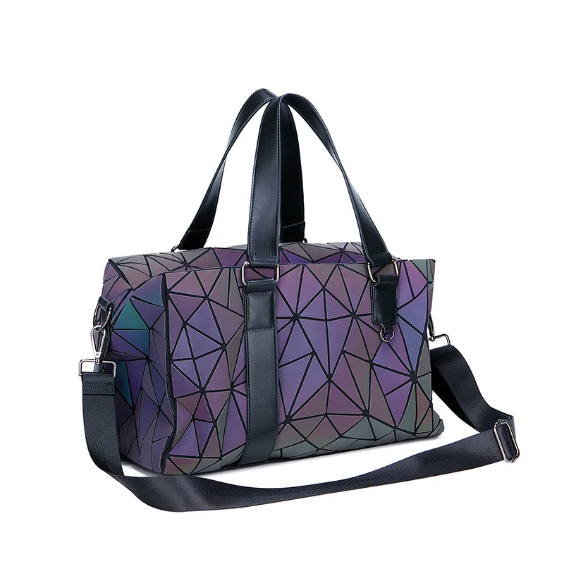 

GUANGHUIXB Fashion Luminous Geometric Ladies Travel Picnic Essential High-quality Luggage Bag Men's Fitness Shoulder Bag