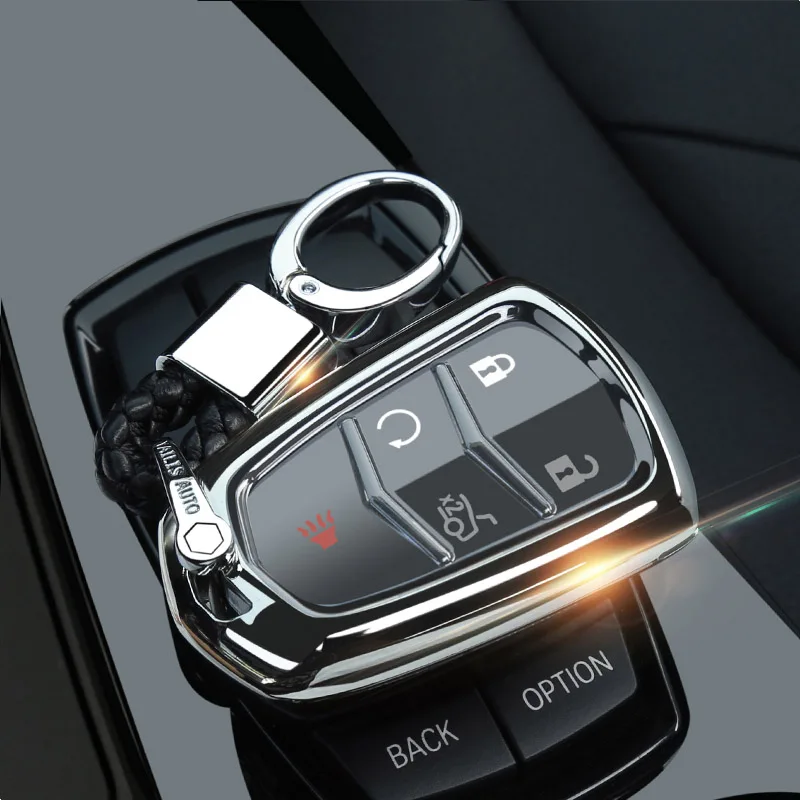 Чехол для автомобильного ключа брелок ключей Cadillac Escalade ESV XTS ATS CTS SRX 6BT смарт-ключа |