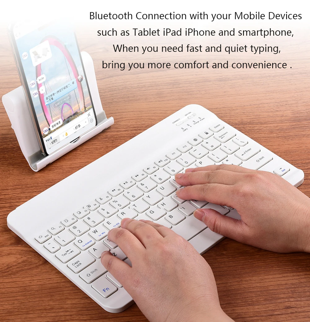 Беспроводная мини клавиатура с русской раскладкой Bluetooth для планшетов и