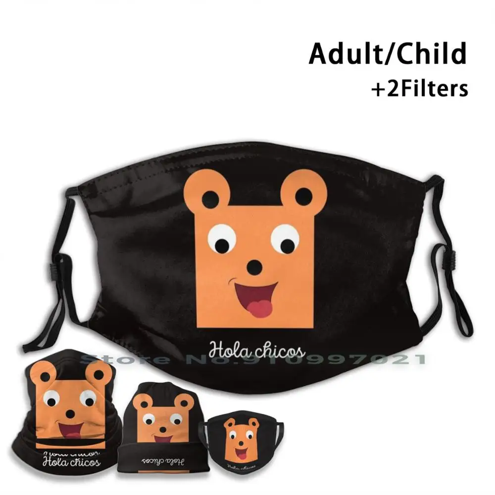 

Cute Bear Saying Hi Reusable Mouth Face Mask With Filters For Child Adult Hello Guys Hello World Cute Animal Cute Bear Bear