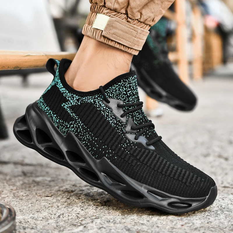 

2021 New Summer Fashion Blade Casual Men Shoes Comfortable Breathable Walking Lightweight Lace-up Sneakers Chaussure Homme