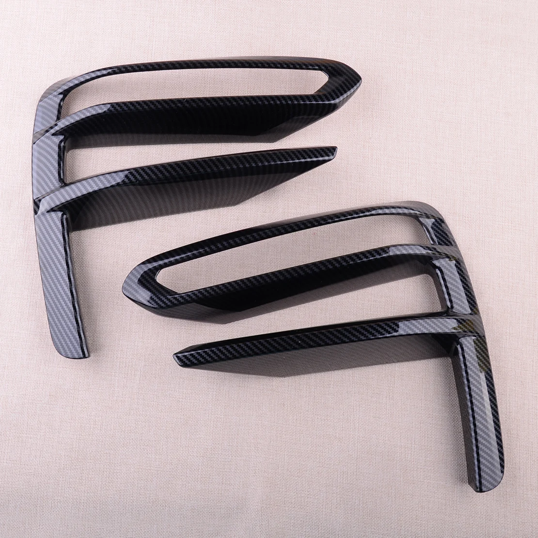 

2Pcs Front Fog Light Lamp Stripe Trim Cover Frame Carbon Fiber Style ABS Fit For Kia Forte K3 Cerato 2019 2020 Car Accessories