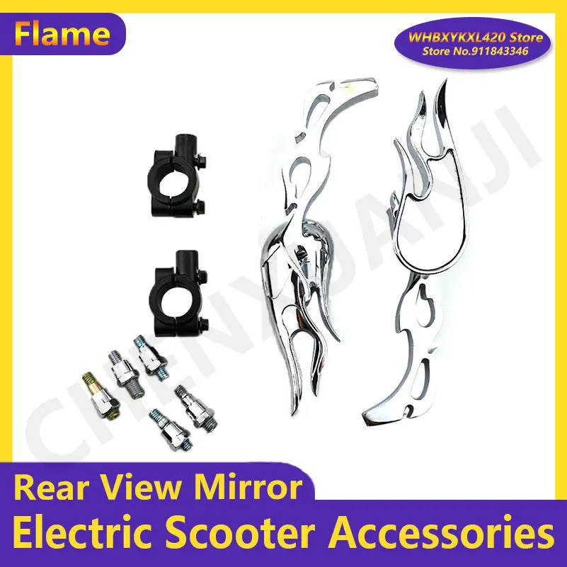 

Универсальное зеркало заднего вида Flame с зеркальным основанием, отражатель, ручное зеркало заднего вида для Citycoco, модифицированные аксессу...