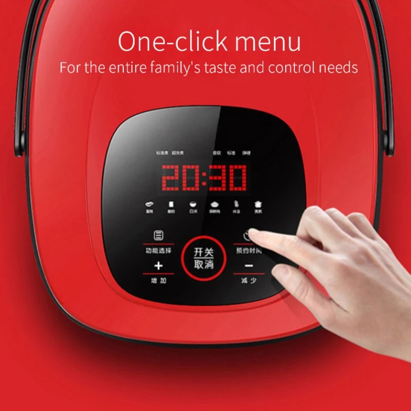 

5L Rice Cooker Household Electric Cooking Machine Multi Electric Rice Soup Porridge Steam Cake Yogurt Large Led Screen Free Ship