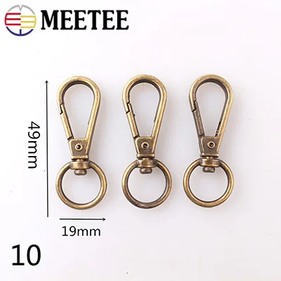 Meetee 20/50 шт. 13 25 мм Металлические пряжки для сумки ремешок пряжка брелок защелка