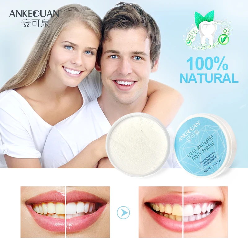 AuQuest чувствительный порошок для отбеливания зубов натуральный мятный