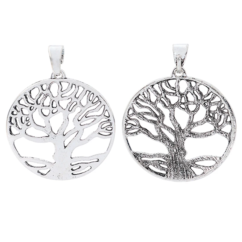 ZXZ 2 шт. тибетские серебряные подвески с большим деревом для ожерелья ювелирные