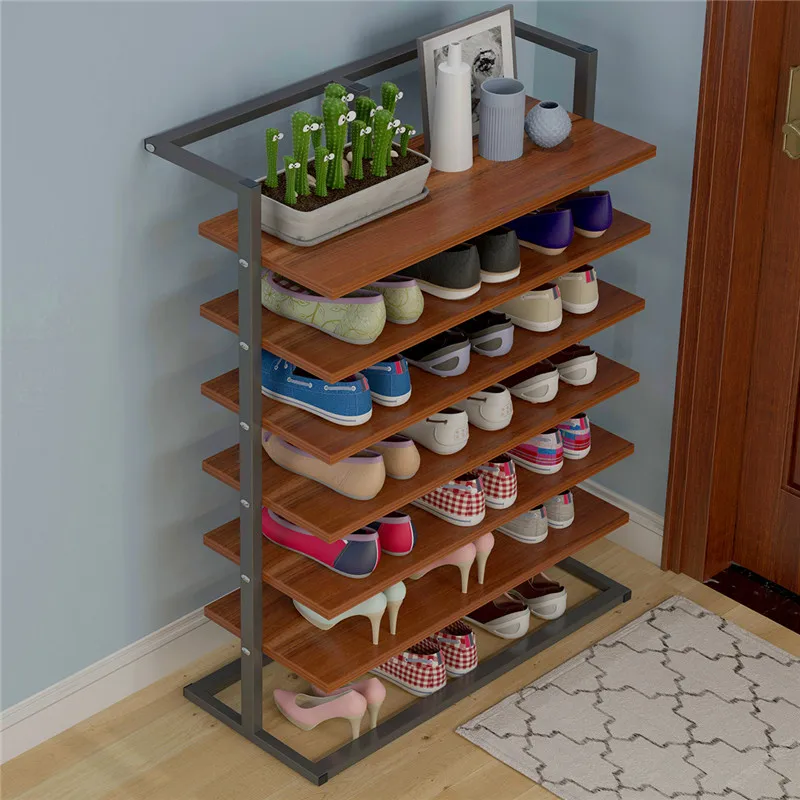 Модная полка для обуви простая домашняя хранения Современная железная