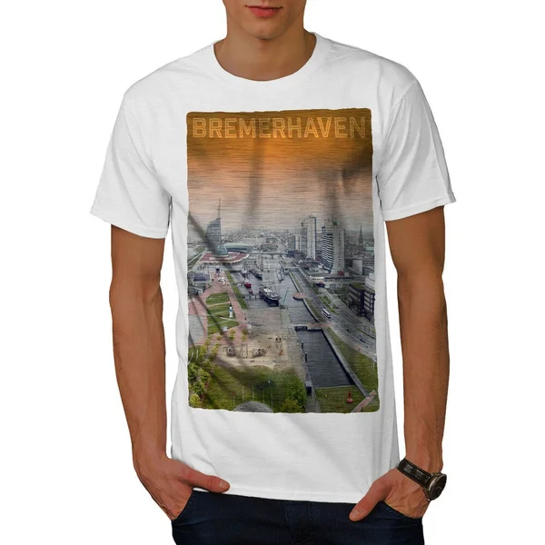 

Wellcoda Bremerhaven City Mens T-shirt, Fashion Graphic Design Printed Tee