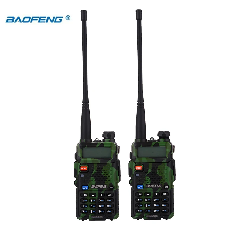 V1 Camo BaoFeng рация UV-5R 2 шт./лот двухстороннее радио baofeng uv5r 128CH 5 Вт VHF UHF 136-174 МГц и 400-520 МГц - Цвет: V1 Camo