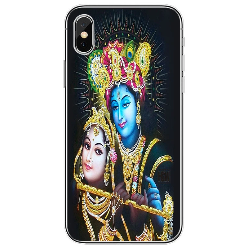 Силиконовый чехол для телефона с индийским god Lord Krishna iphone 11 Pro MAX 5 6 7 8 9 10 X XS XR XSMAX Plus