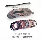 100 шт.пакет 5 см для девочек; Резинка для волос, обтянутая тканью; Эластичная повязка тканью; Прическа хвостик; В наличии Детская резинка для волос резинки для волос аксессуары для волос