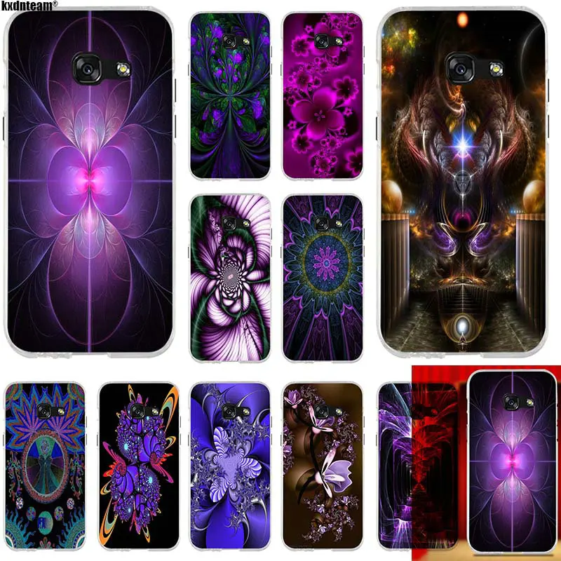 Фиолетовый абстрактный Мандала для Samsung Galaxy J1 J2 J3 J5 J7 A3 A5 A7 2015 2016 2017 Coque сумки