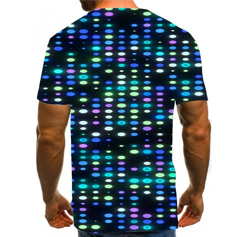 

Men's Graphic T Shirts 3D Print Shirt Summer Tees Wave Point Pattern Tops