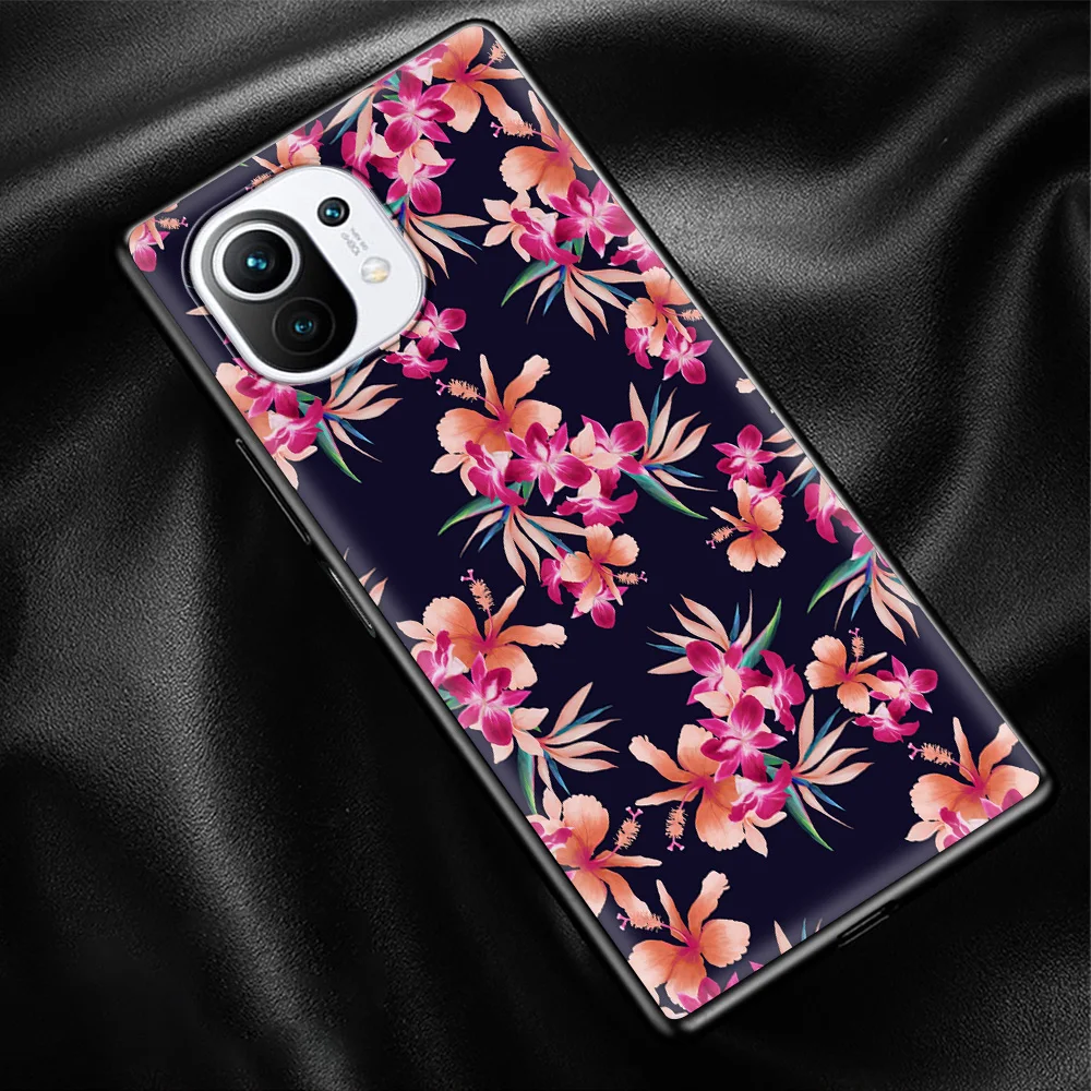 

Retro Floral Leaf Fashion Smartphone Accessories Cover for Xiaomi Mi Poco X3 NFC M3 CC9 10T Lite 9T Note 10 Pro 10S Soft Case