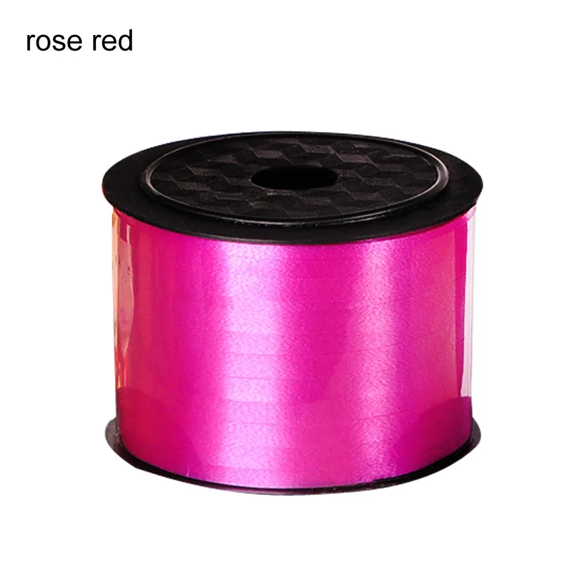 rose red 1 рулон фольги воздушный шар ленты шар струны 5 мм X 100 ярдов Упаковка подарков ремесла Фольга завивка ленты Веревка DIY Свадебный декор - Цвет: rose red