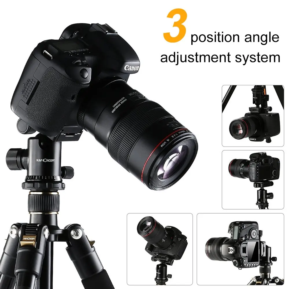 K& F концепция 62 ''DSLR штатив, легкий и компактный алюминиевый штатив для камеры с 360 панорамной шаровой головкой БЫСТРОРАЗЪЕМНАЯ пластина
