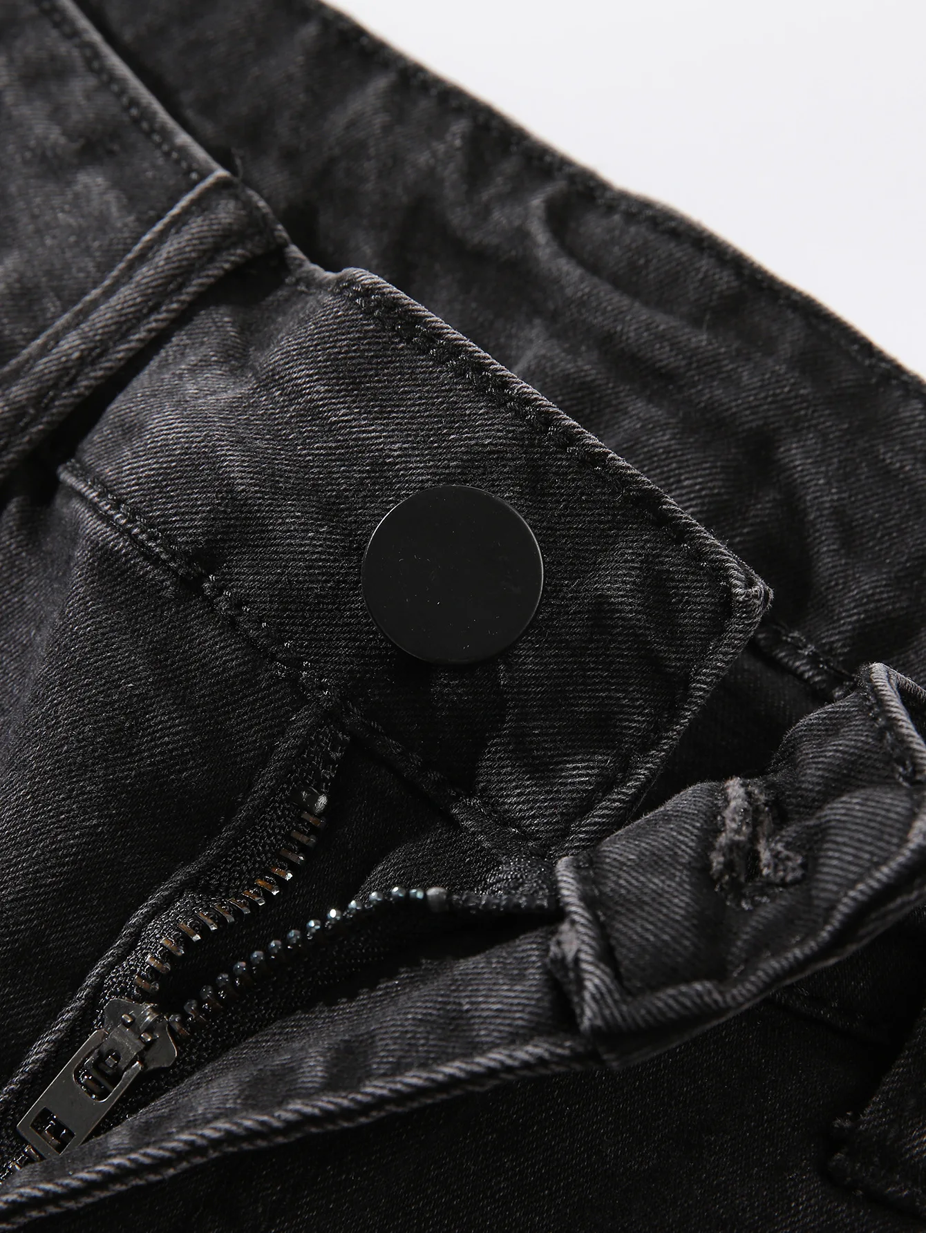 European And American Men's Skinny Jeans Youth Mid-Waist Pants