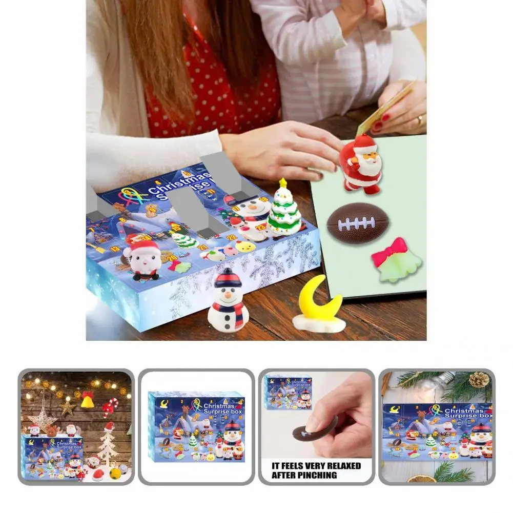 

Smooth Surface Kids Gift 24 Grid Christmas Countdown Calendar Blind Box for Adults