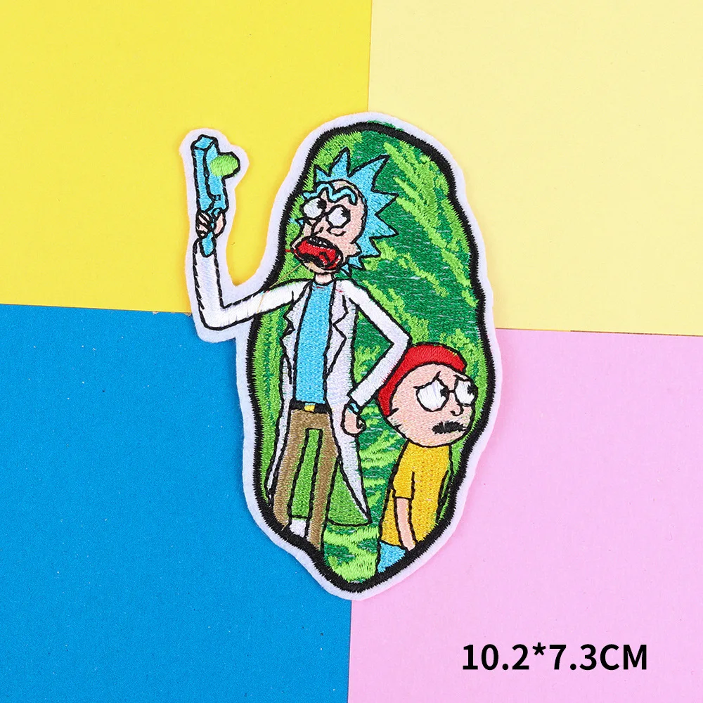 

ZF1666 1pcs Cartoon Pacth Stickers Iron On Patches For Backpack Handbag T-shirt Jacket Backpack Diy Patch