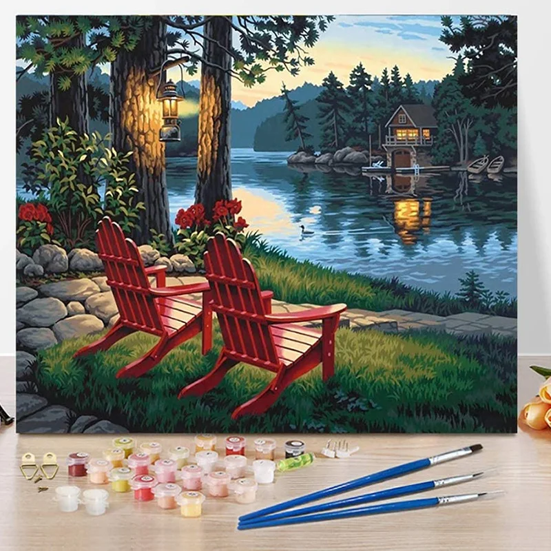 Набор для рисования по номерам взрослых 16 х20 дюймов набор акриловыми красками