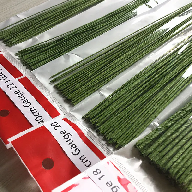 Китайская фабрика 40 см обмотанная бумагой Цветочная проволока для украшения