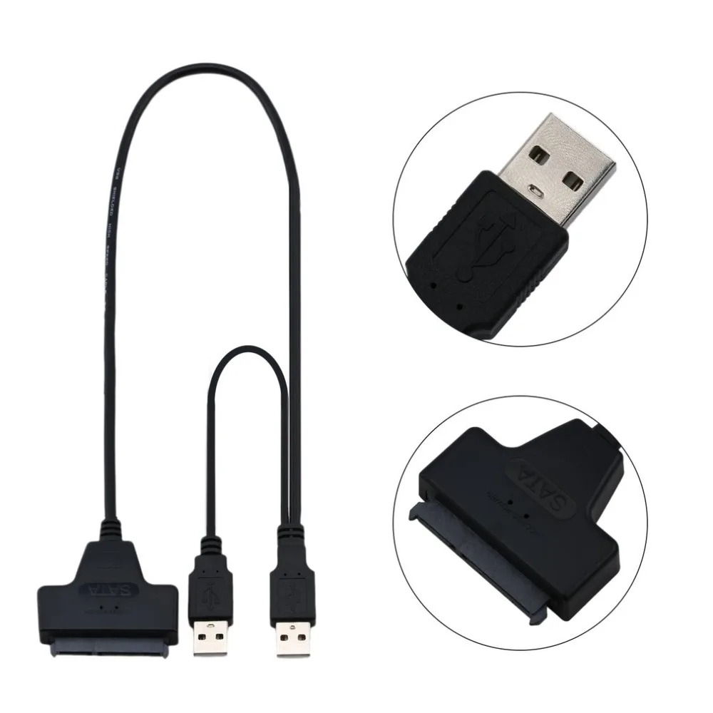 

USB2.0 SATA 7+22Pin to USB2.0 Adapter Cable For 2.5 HDD Laptop Hard Disk Drive SATA Hard Drive Cable Connector To USB