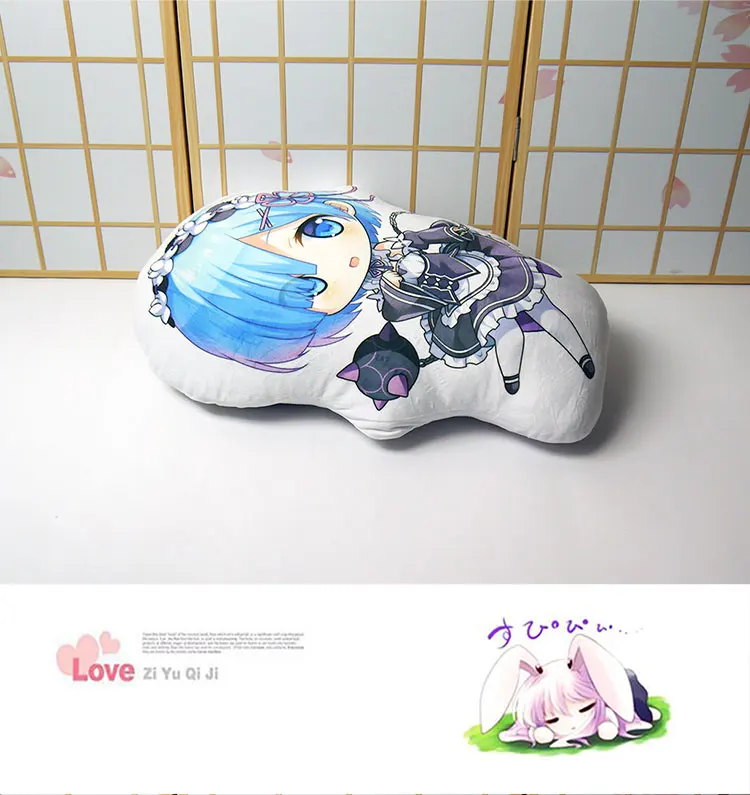 Аниме Re: жизнь в другом мире от нуля игрушка подушка короткая плюшевая rem мягкая