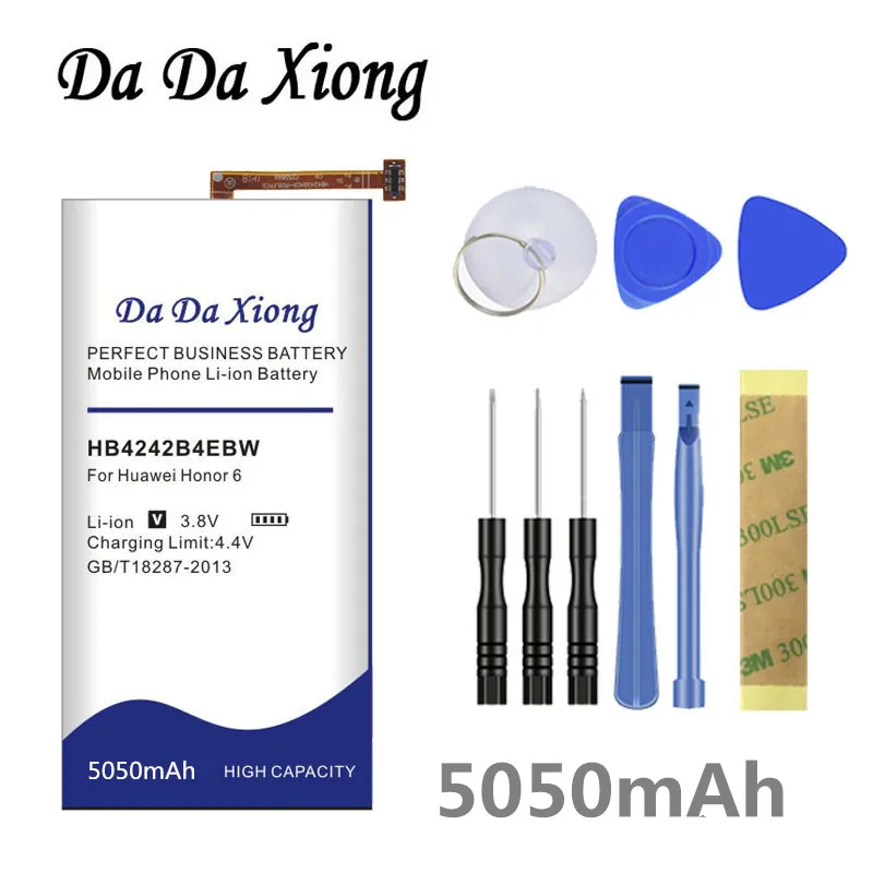 

DaDaXiong 5050mAh HB4242B4EBW Аккумулятор для Huawei Honor 6 искусственных элементов