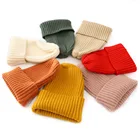 Зимние шапки, женские шапочки, облегающие шапки для девочек, оптовая продажа, женская шапка унисекс из смеси хлопка, однотонные теплые мягкие вязаные шапки в стиле хип-хоп для мужчин