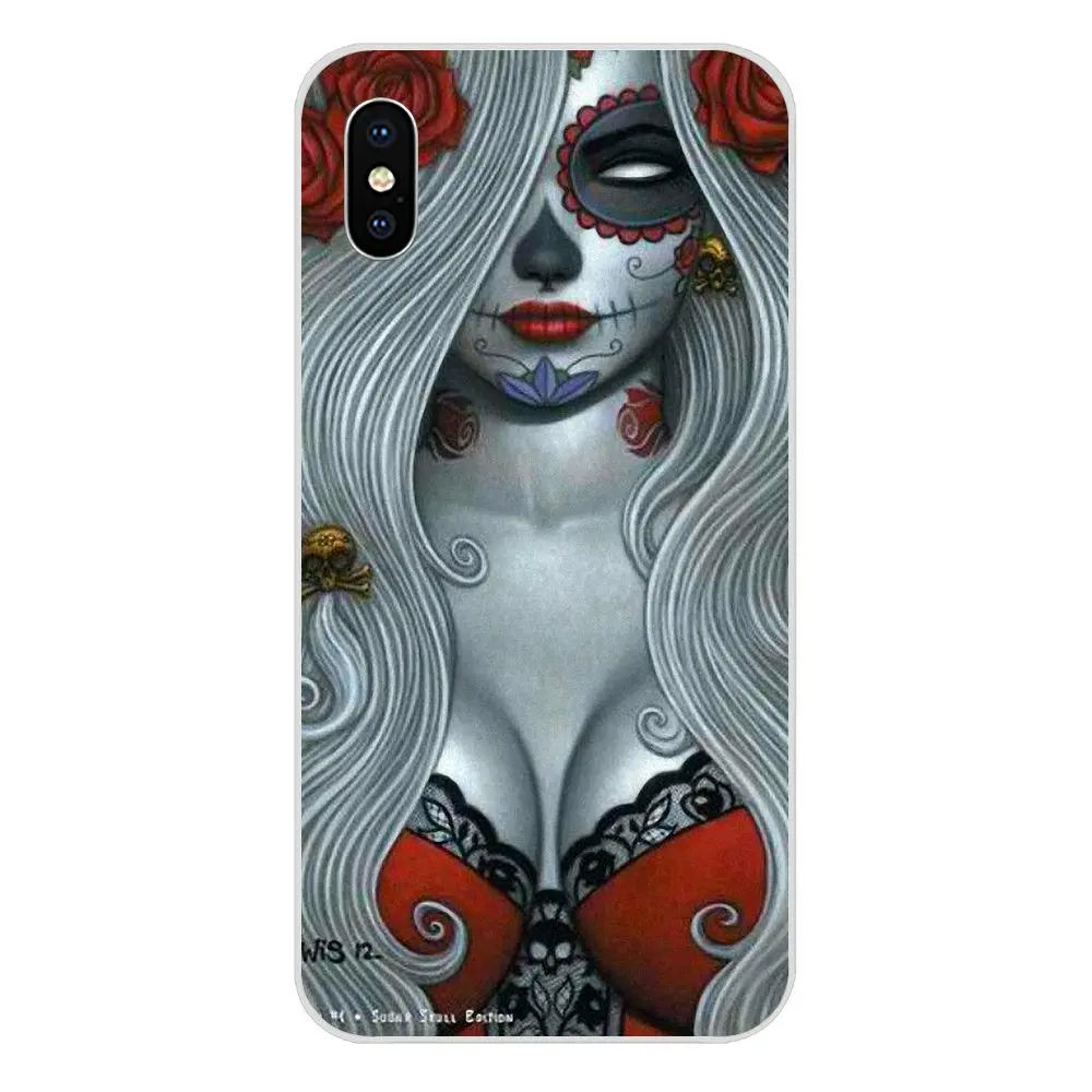 Уникальный высокого качества чехол для телефона Sugar Skull Day Of The Dead татуировки Apple