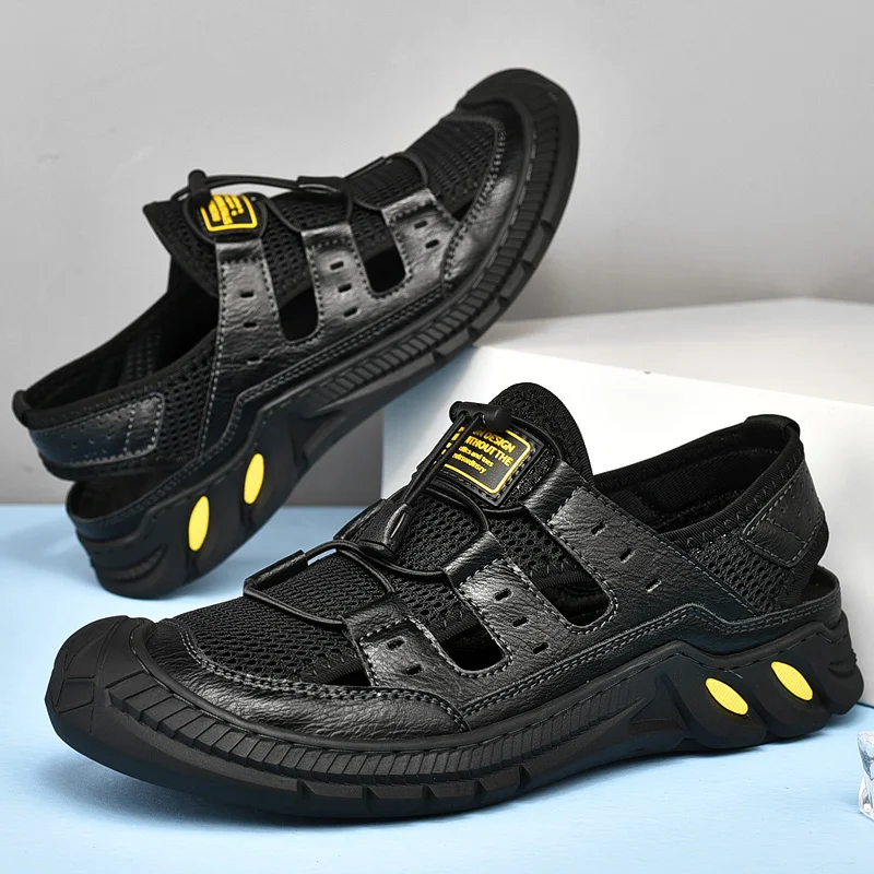 Brand Men Sandals Soft Casual Roman Shoes Outdoor Breathable Mens Summer Comfortable Light Sandalias Hombre Plus Size 46 | Обувь