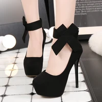 new style sweet gentle hook loop shallow pumps 14cm super high heeled shoes fashion sexy models nightclub show elegant concise
