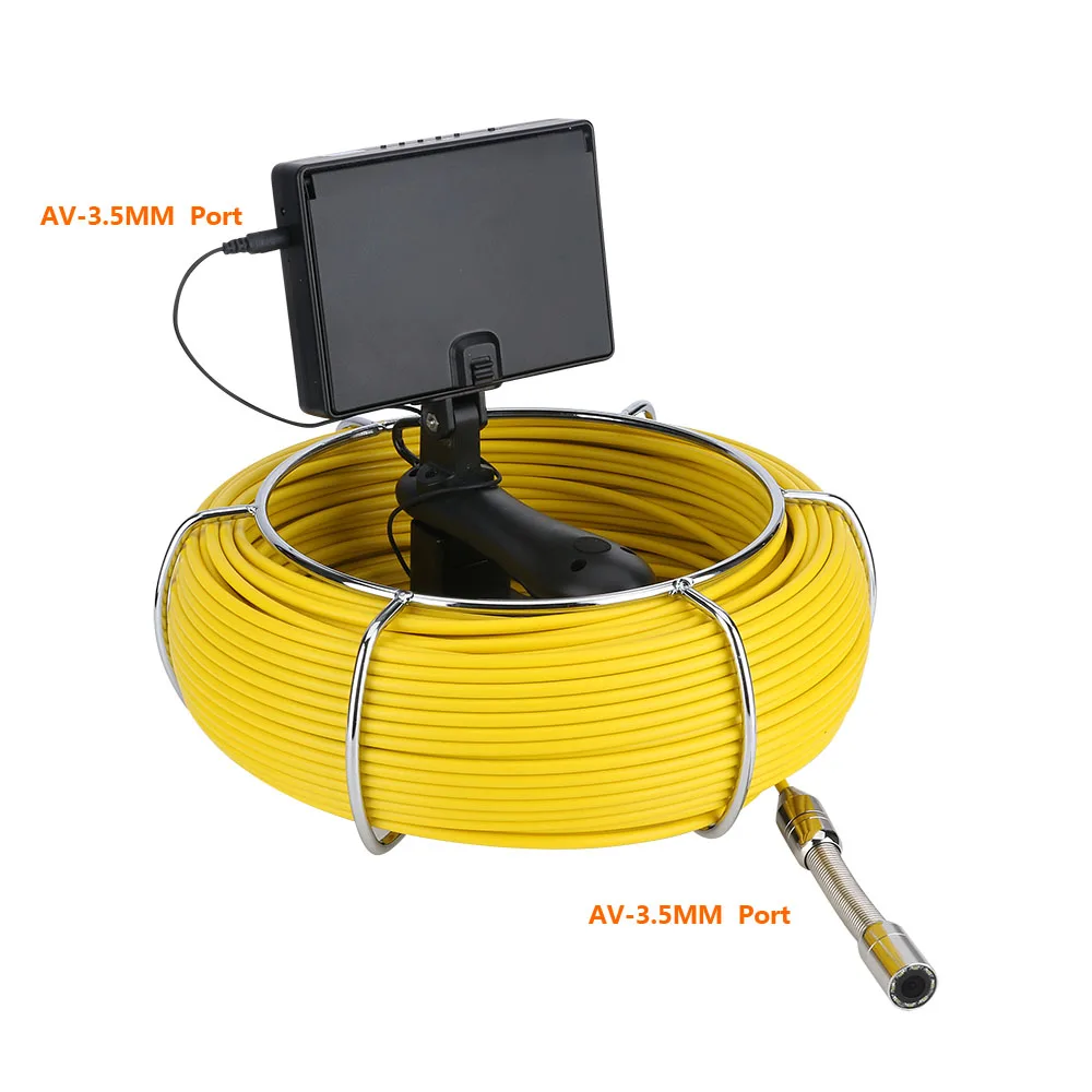 4.3 Inch Sewer Pipe Inspection Camera With 4400mA Power Bank IP68 Waterproof Drain Pipeline Industrial Endoscope Kit 20M/30M/50M